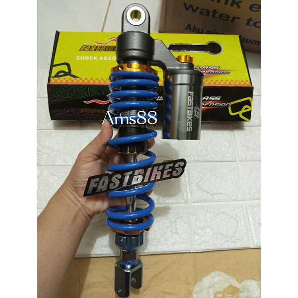 SHOCKBREAKER SHOCK MATIC TABUNG ATAS SERIES BLUE GREY- SHOCK BELAKANG UKURAN 310MM 330MM MOTOR MATIC MIO BEAT SCOOPY FINO VARIO FI -VARIO 125 -150