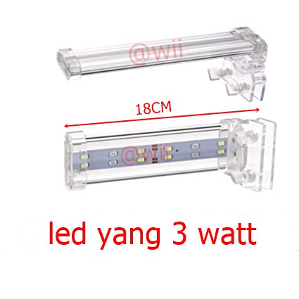 LAMPU YANG LED 3 watt jepit 3watt 3 w 3w aquarium aquascape