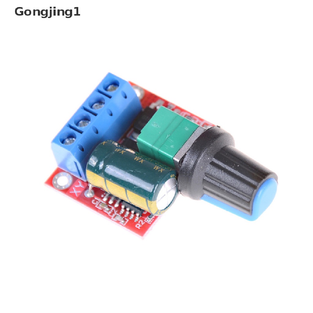 Gongjing1 Saklar Kontrol Kecepatan Motor DC Mini PWM 5A 4.5V-35V