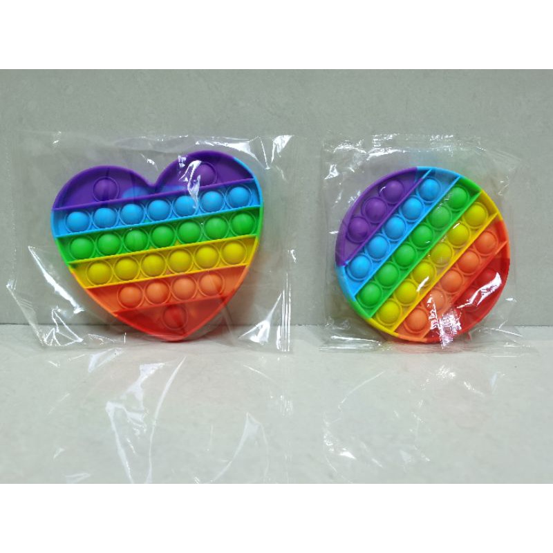 ( COD ) Mainan Anak Pencet Pop It Rainbow / Pop It Rainbow Murah / Mainan Pop It-Lingkaran