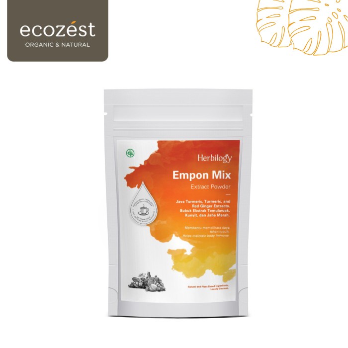 

Herbilogy - Empon Mix (Bubuk ekstrak Kunyit, Temulawak,Jahe Merah)100g (BERKUALITAS)