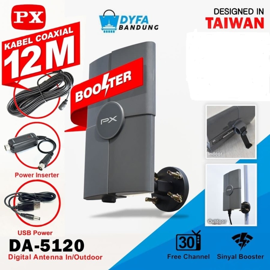 Antenna PX 4K DA5120 TV digital HD Indoor Outdoor DA 5120 PX DA-5120