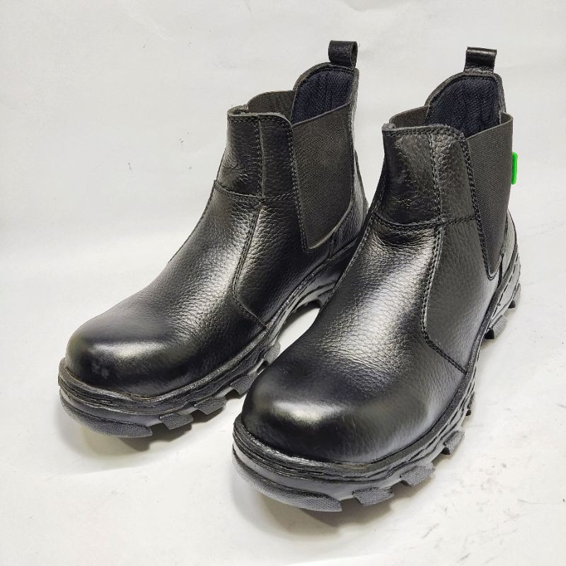 Sepatu boots pria safety sepatu kulit asli ung besi baja sefty sepatu proyek