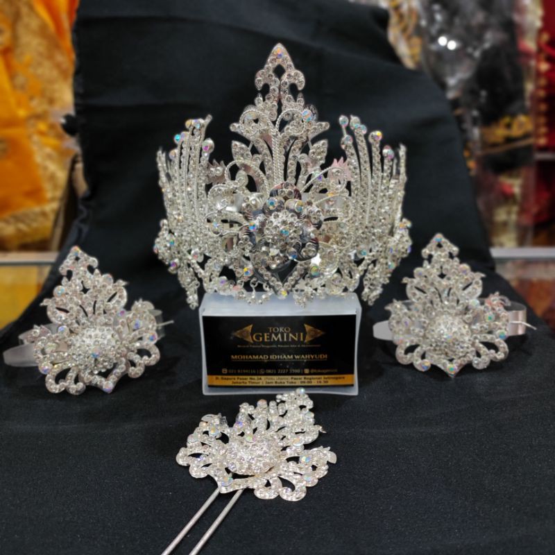 Siger pengantin sunda ala citra kirana / siger ciki warna silver