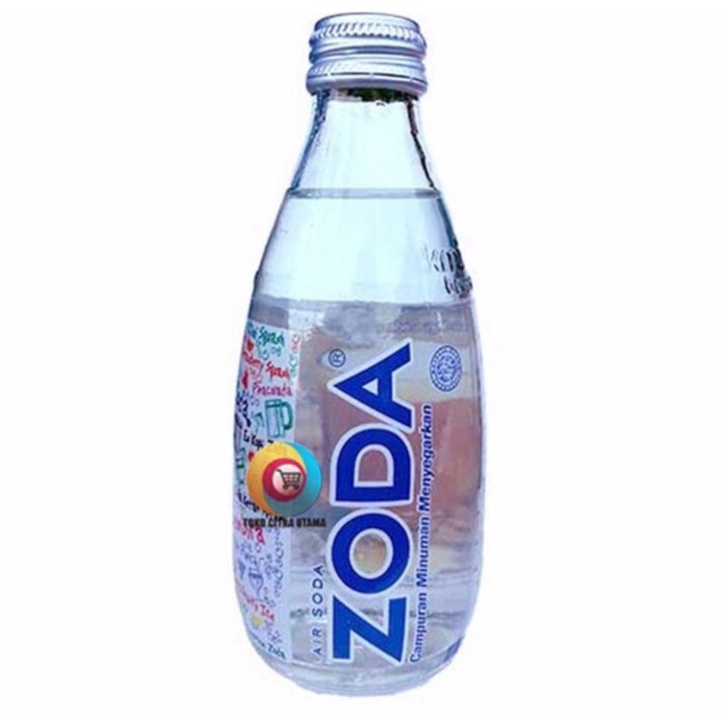 Zoda Water Air Soda Tawar 250ml botol kaca