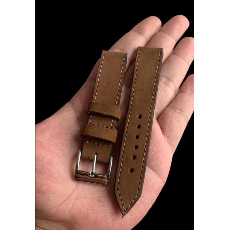 Strap Tali Jam Tangan Kulit sapi asli model vintage suede