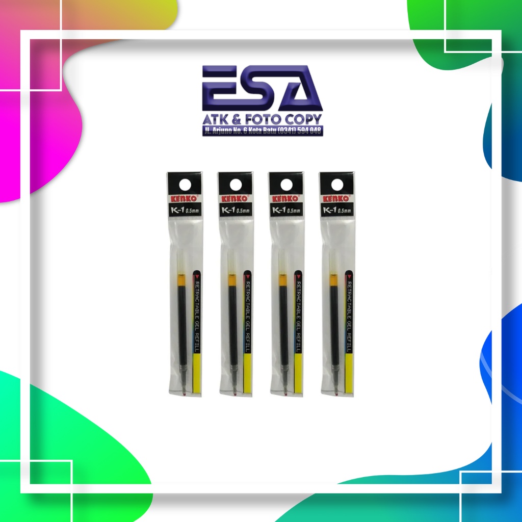 

Isi Refill Pulpen Pen Gel Kenko K-1 0.5mm Warna Hitam