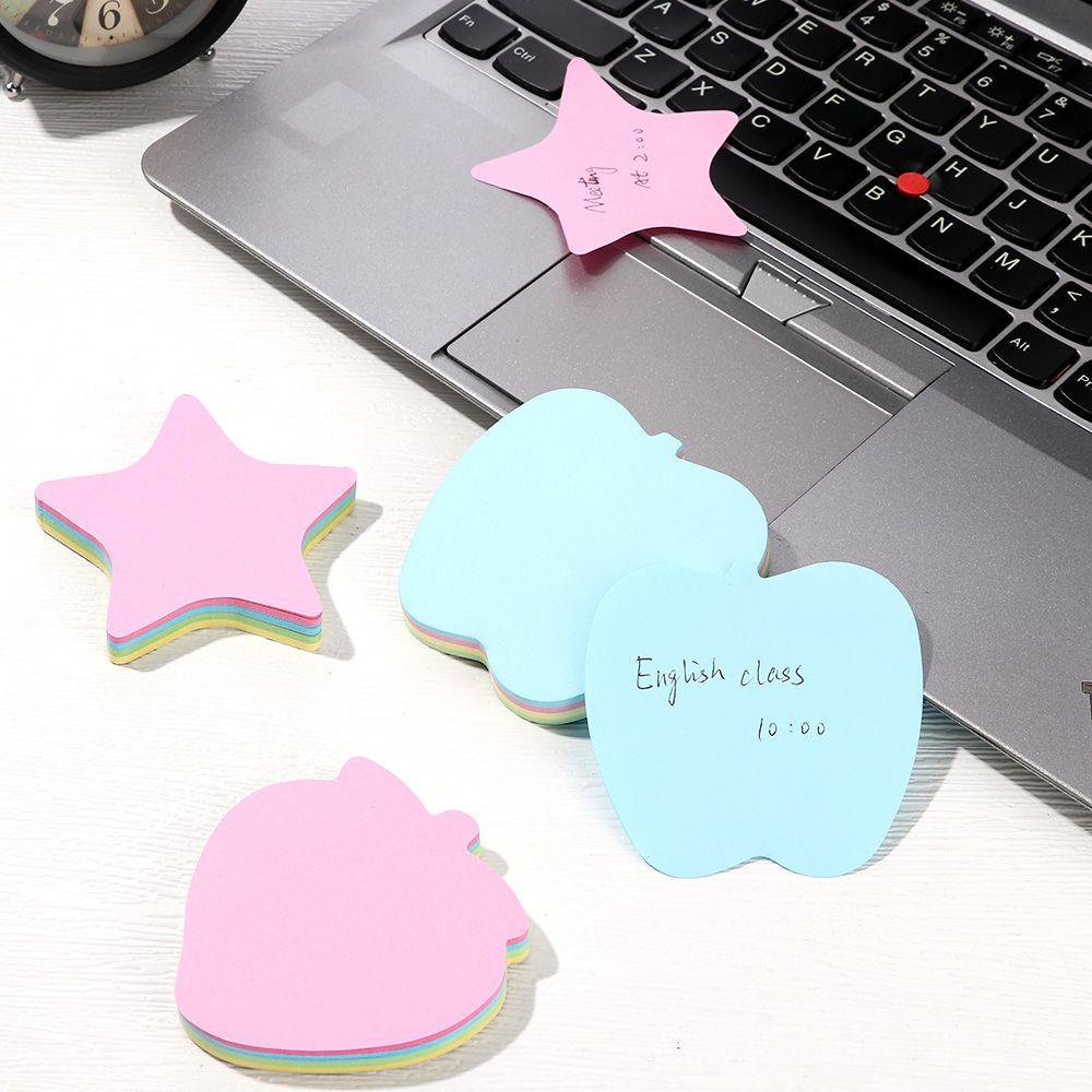 TOP Sticky Note Pads Self-Adhesive Candy Color Stationery Kertas Nota Sederhana