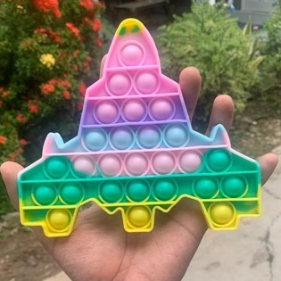 POP IT JUMBO VIRAL RAINBOW WARNA WARNI MAINAN ANAK TIKTOK-PESAWAT PASTEL