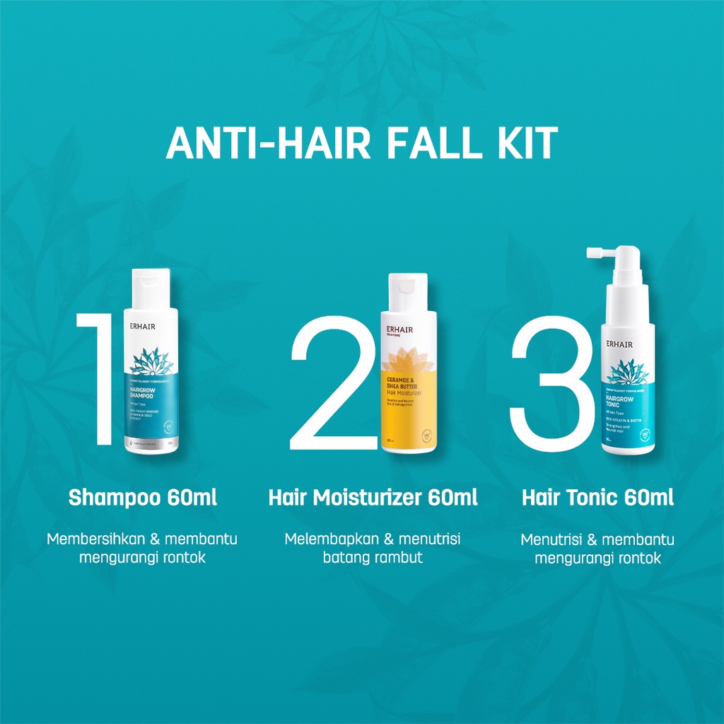 ERHAIR Anti-Hair Fall Kit - Perawatan Rambut Rontok-2