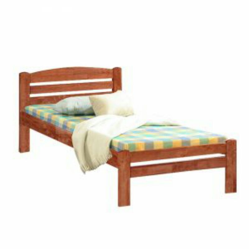 Ranjang jati kokoh single minimalis 90x200