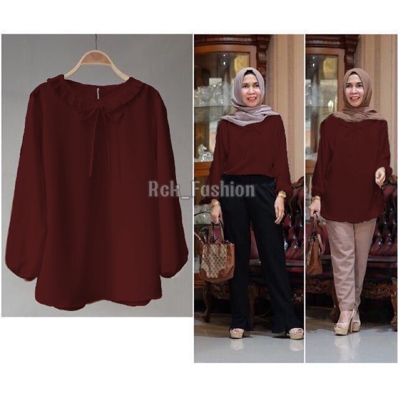 Lily Blouse Atasan/Pakaian Wanita/Atasan