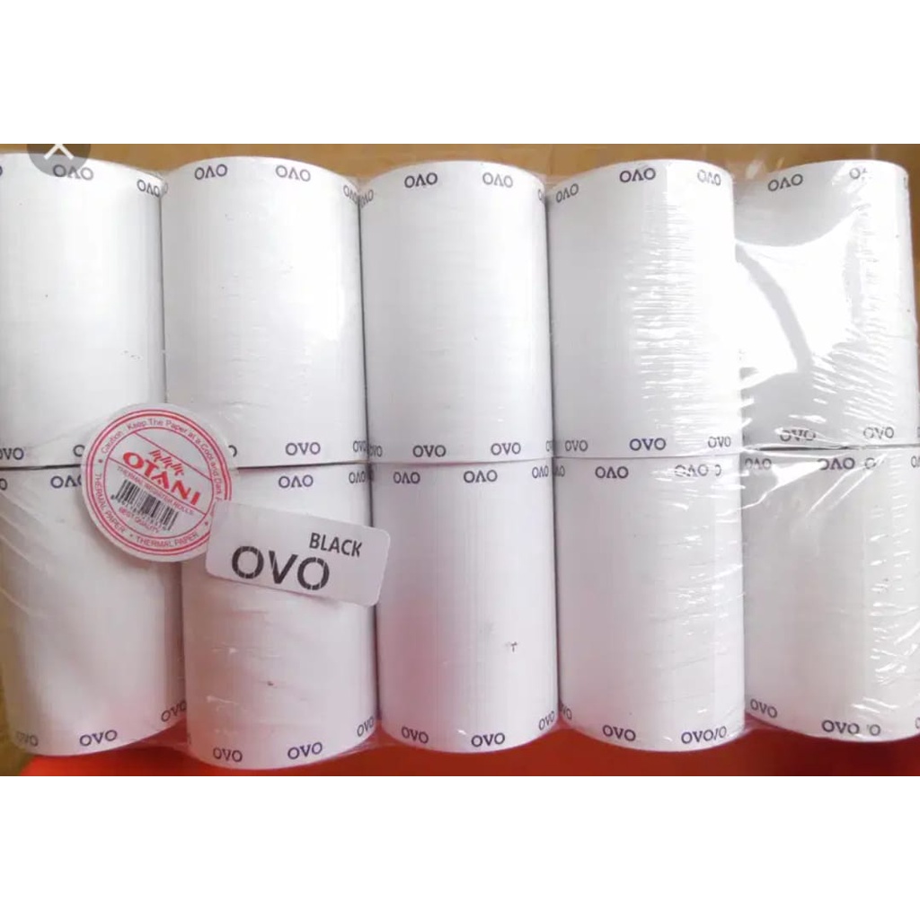 

Kertas Struk Thermal Paper Rol 57 x 40 logo OVO