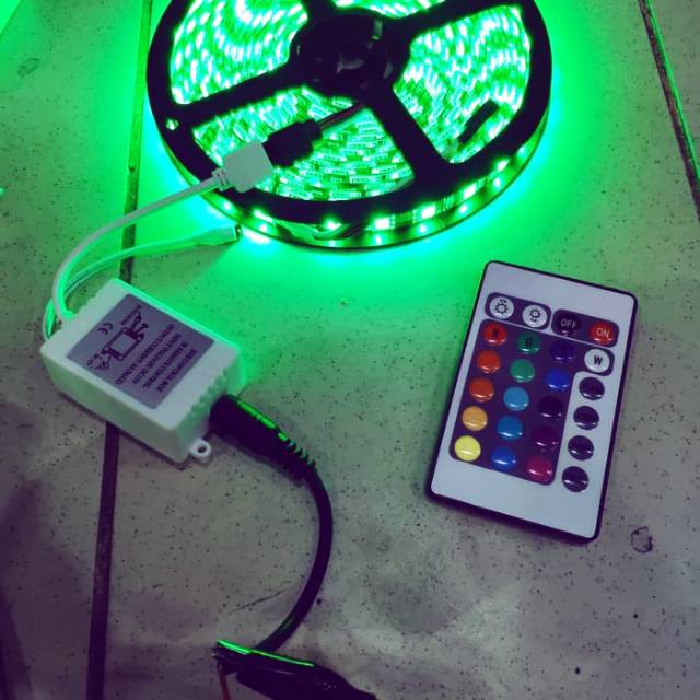 Lampu LED Strip 3528/2835 SMD Remote+Adaptor+Module RGB