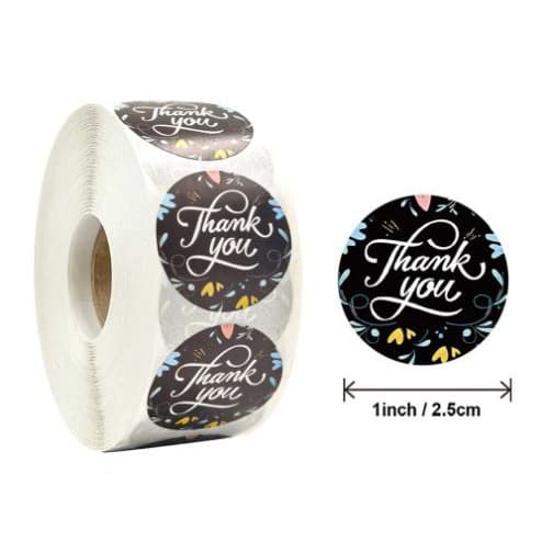 

Label Sticker THANK YOU stiker kemasan hamper souvenir kado pesta R