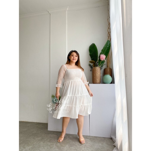 Smoke Dress | Dress Korea Style Plus Size | Dress Wanita Terbaru  - Wart_Store