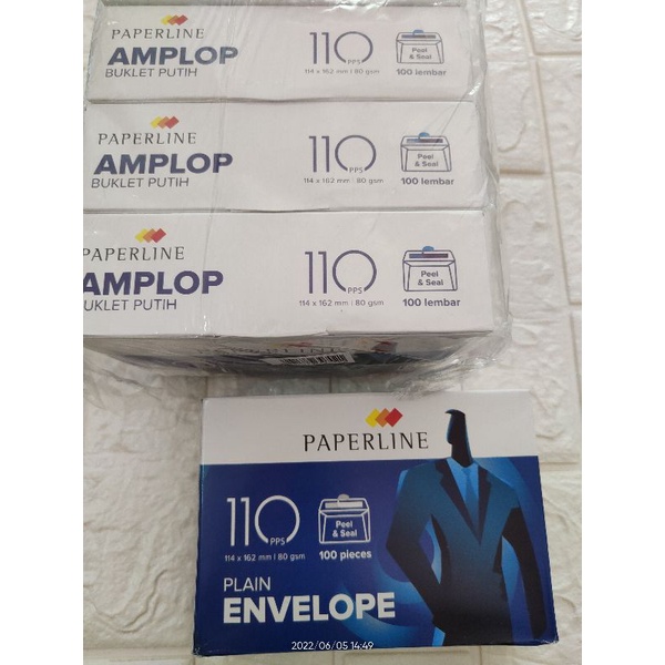

1 PAK 100 LEMBAR!!Amplop paperline 110PPS buklet putih/amplop putih 110/amplop buklet putih sedang/amplop 110