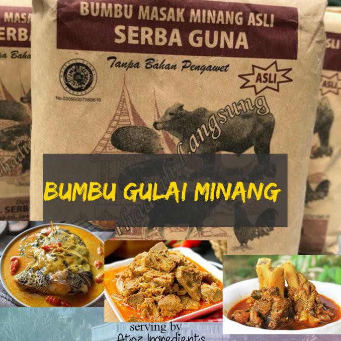 

READY COD Bumbu Masak Minang Serbaguna 500gr / Bumbu Gulai Minang 500gr BERMUTU Kode 1150