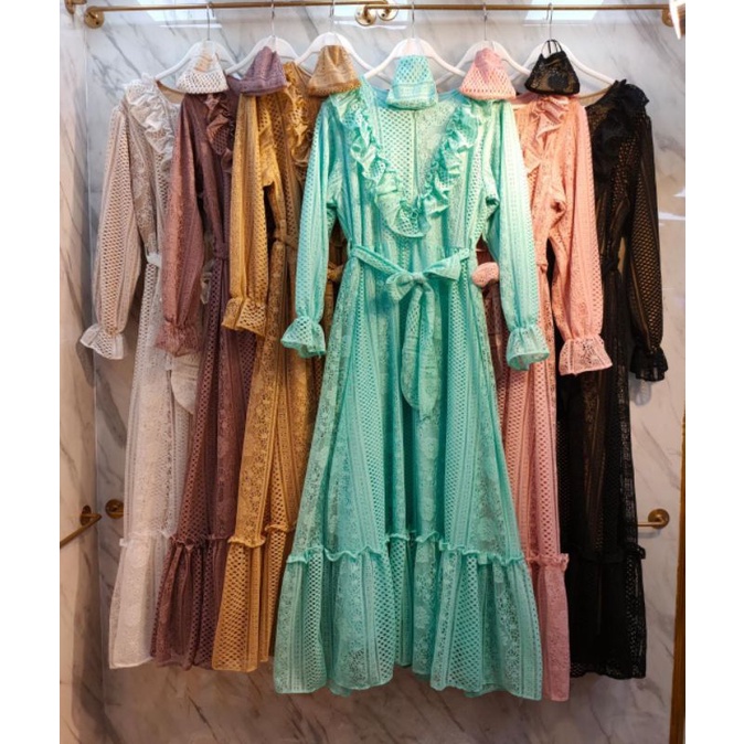 SALE GAMIS PISCES BRUKAT BUSUI FRIENDLY FREE MASKER DAN BELT / GAMIS BRUKAT BUSUI FRIENDLY