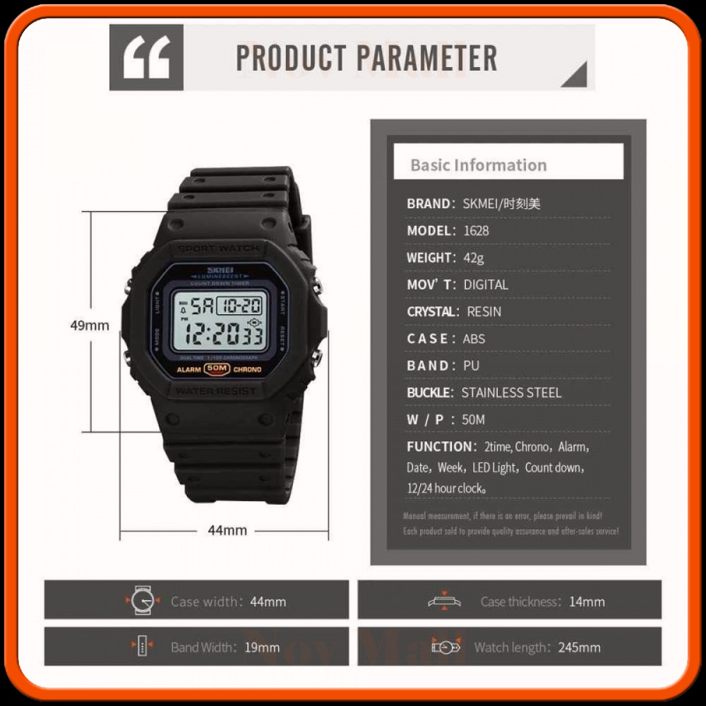 SKMEI Jam Tangan Digital Pria - 1628