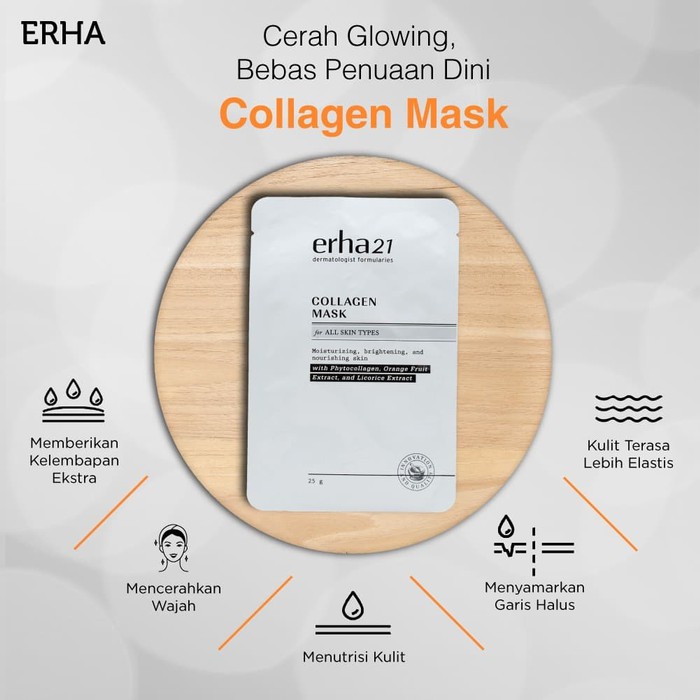 ERHA Paket Peeling Wajah - ERHA 10 + 11 + Masker Kolagen 4 Pcs / Terbukti Klinis BPOM