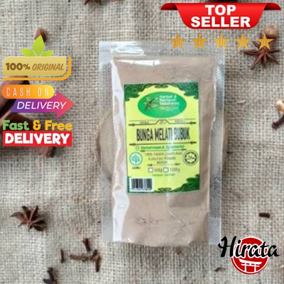 

50GRAM BUNGA MELATI JASMINE BUBUK OBAT HERBAL JAMU BUMBU DAPUR MASAK ALAMI REMPAH JSR BUBUK 50GRAM