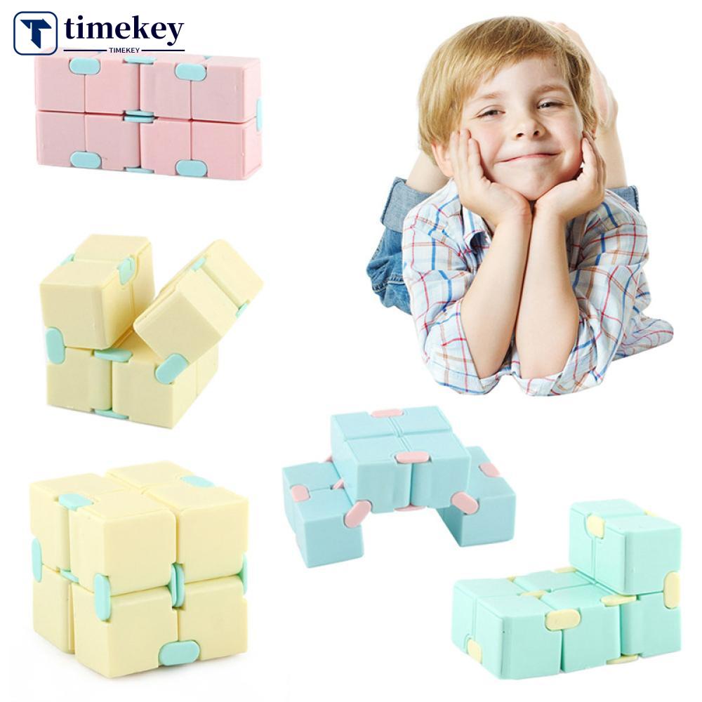 Timekey Mainan Fidget Cube Infinity Mini Untuk Penghilang Stress Anakdewasa G1K5
