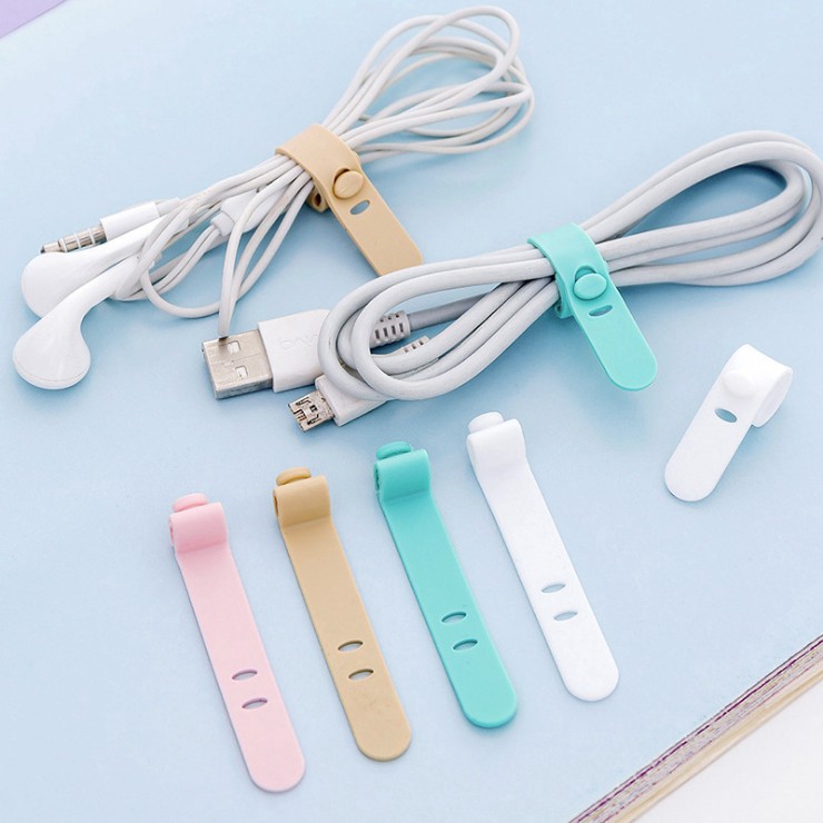 PENGIKAT PENGAIT KABEL HEADSET POLOS WARNA / KARET KAIT HP001