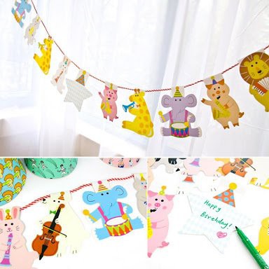 DISKON! 6 Pilihan ANIMAL HEWAN HAPPY BIRTHDAY BANNER FLAG BUNTING FLAG
DEKORASI