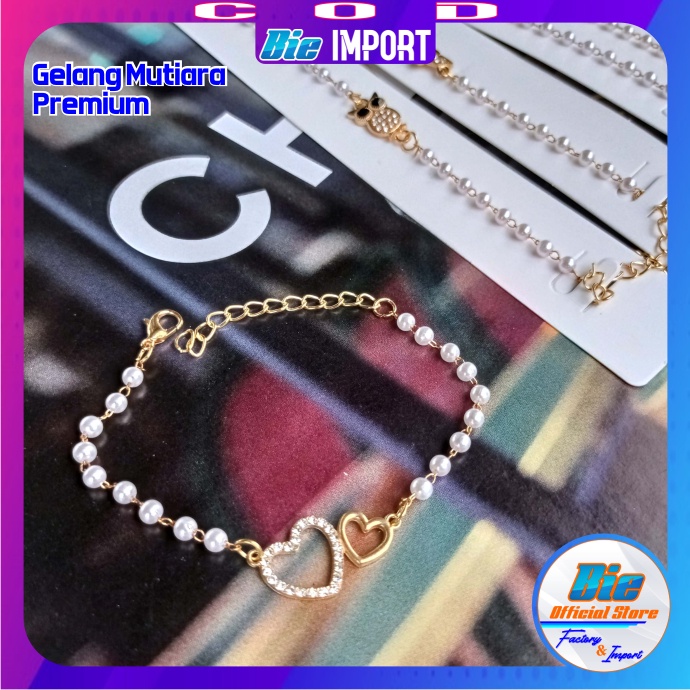 Gelang Mutiara Motif Korean Style Impor Best Seller