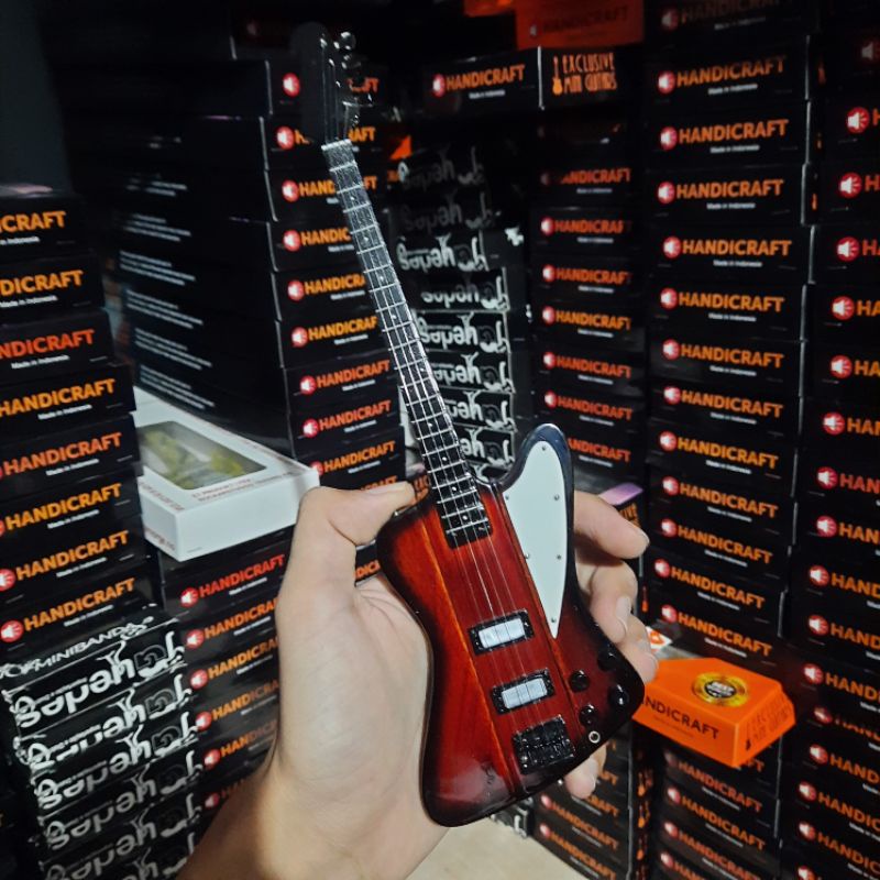 miniatur gitar GIBSON FIREBIRD hiasan rak dinding pajangan dekorasi rumah aksesoris action figure 1 