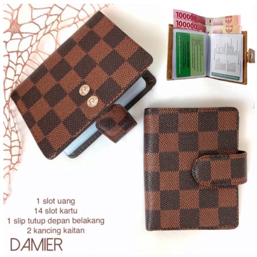 DOMPET KARTU WANITA  BS65 DOMPET KARTU KANCING ACC