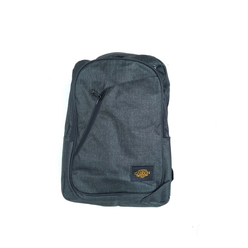 Tas Ransel Cowok Carboni Kanvas Hitam