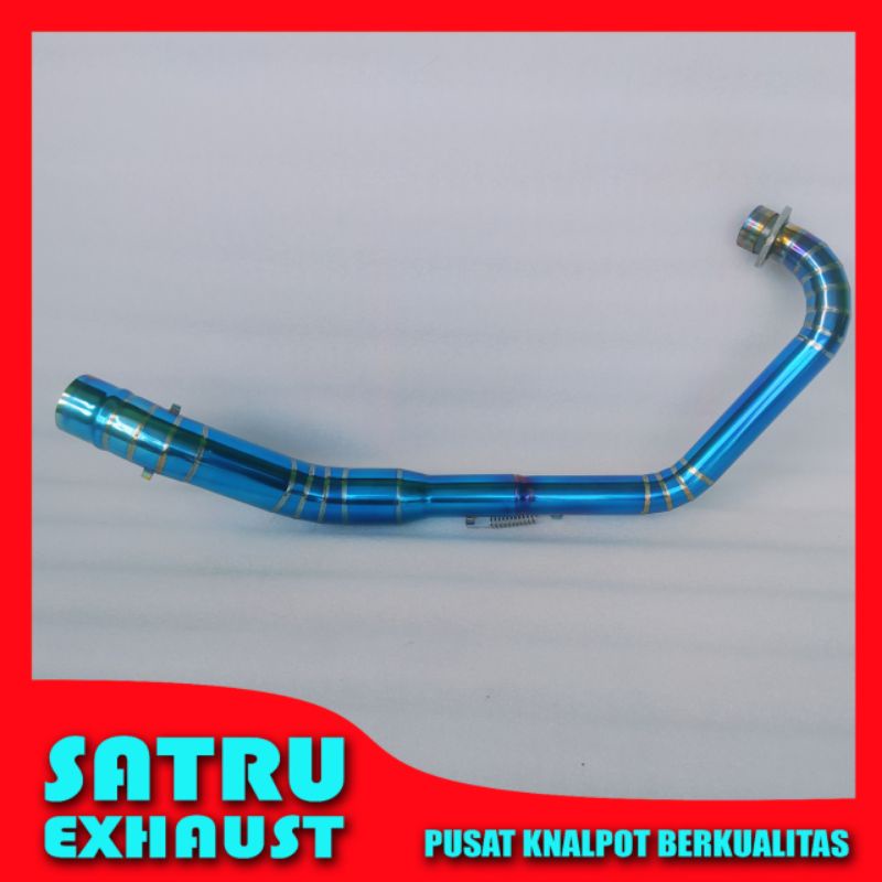 Pipa leheran knalpot CB150R Old bluemoon full cacing stainless Cb lama 150