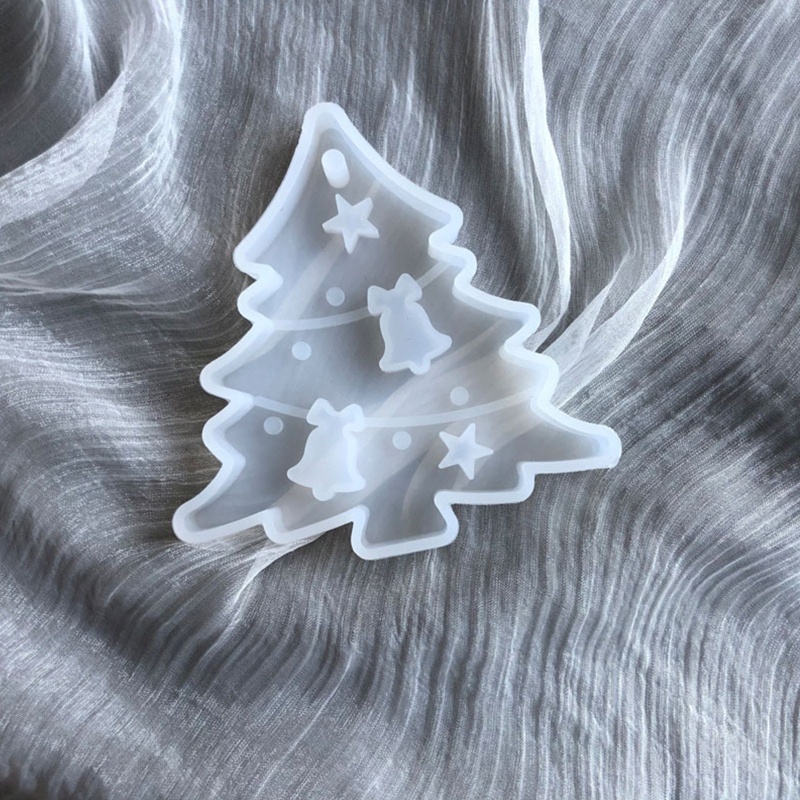 SIY  Christmas Tree Bell Elk Pendant Casting Silicone Mould Crystal Epoxy Resin Mold DIY Crafts Aromatherapy Wax Aroma Gypsum