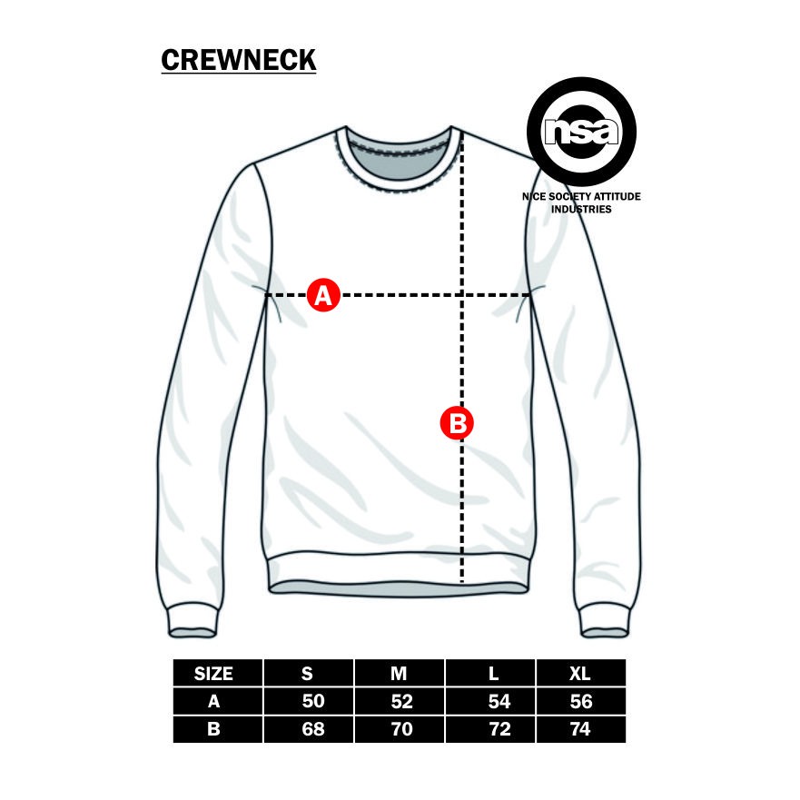 NSA IND Crewneck Sweater Sweatshirt /Bad Influencer / Black-3