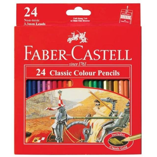 

Pensil warna classic isi 24 warna Faber Castle