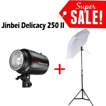 Paket Lampu Studio Jinbei Delicacy 250 II (Paket i3)