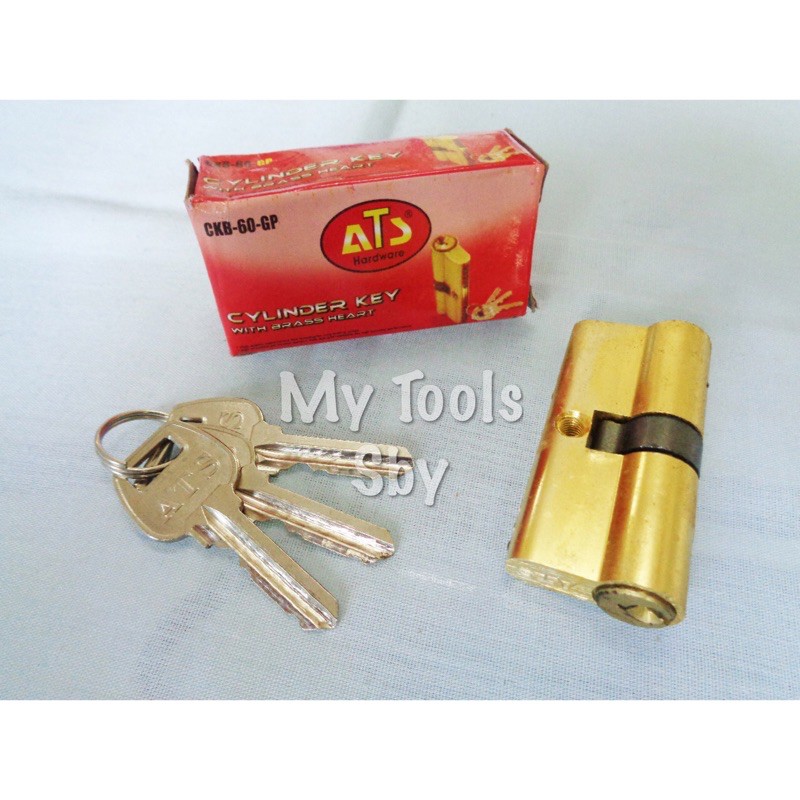 Silinder / Cylinder Kunci Pintu Rumah Kecil Gold Kuningan ATS