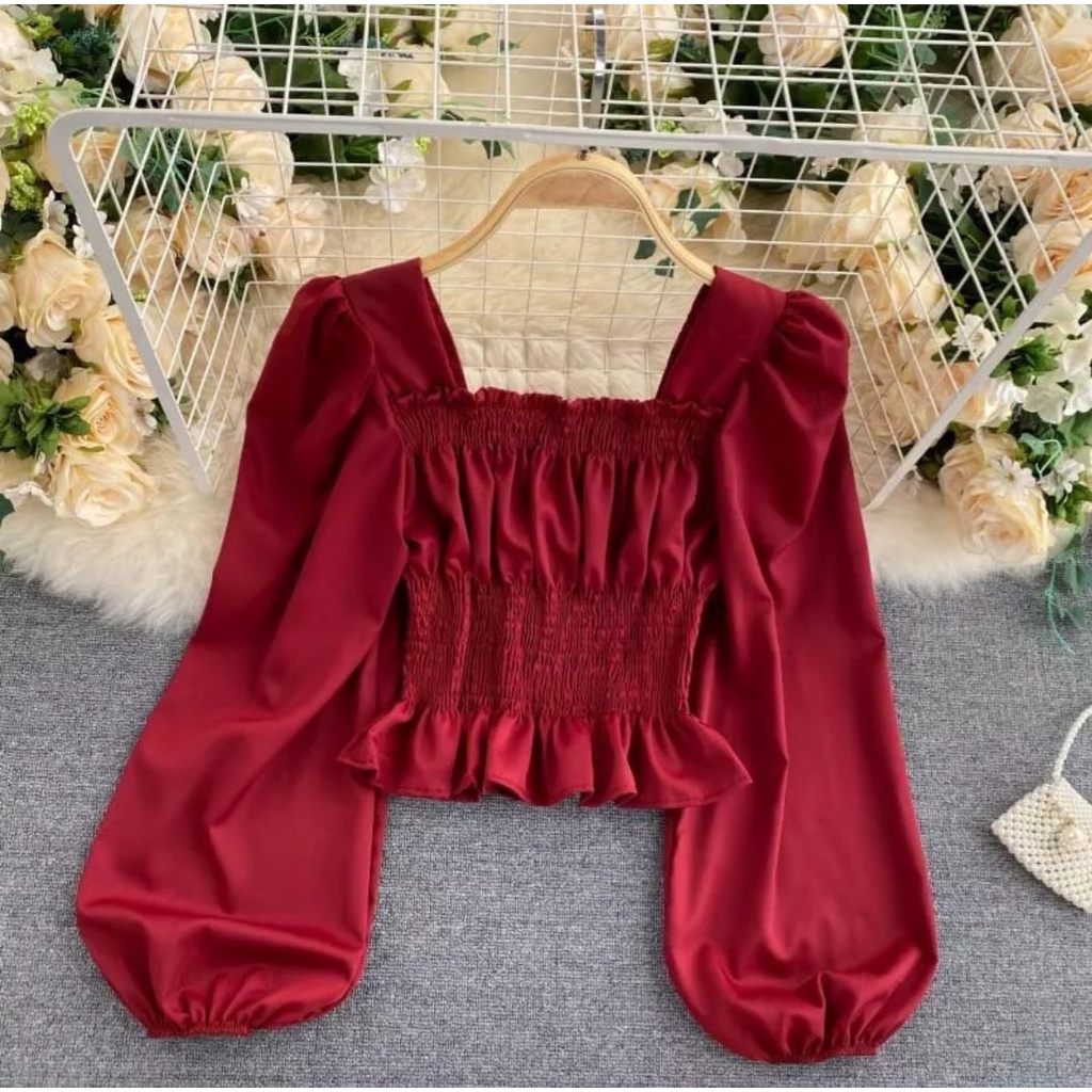 Toply shop Blouse  wanita top sabrina arisa
