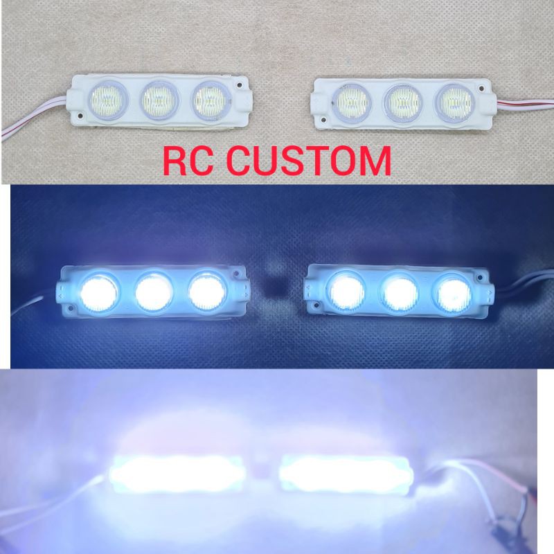 lampu led drl 3 mata lensa 3w superbright 12v motor mobil grade a