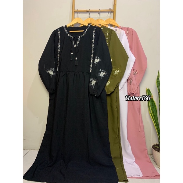 BELVA BORDIR MAXI DRESS / BELOVA BORDIR MAXI DRESS JUMBO / GAMIS BORDIR JUMBO