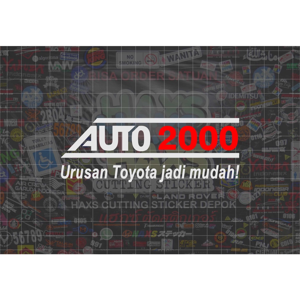 Cutting Sticker Auto 2000 Ukuran Panjang 12,5 Cm Untuk Mobil