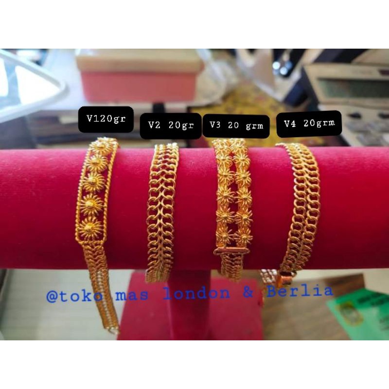 Gelang Emas  24K Kadar 99,99%.