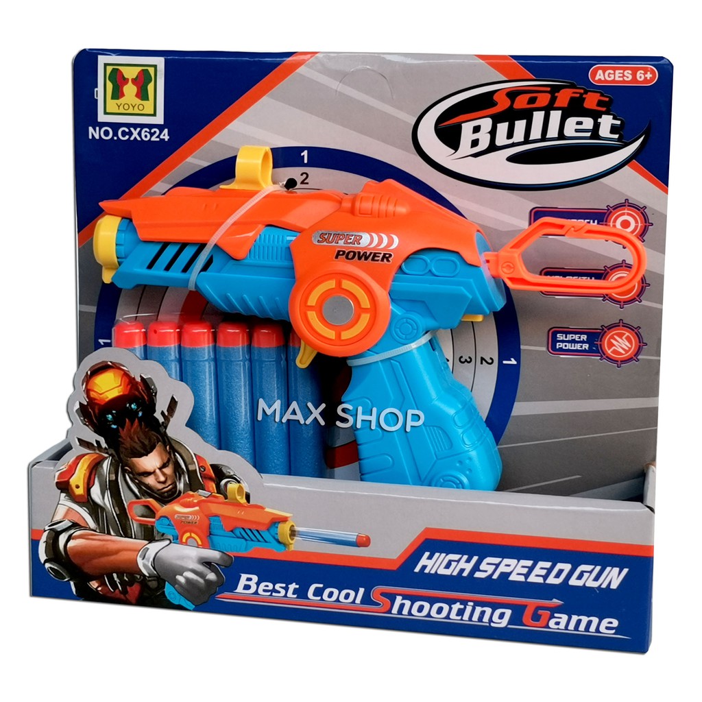 Pistol Soft Bullet Gun CX624 Mainan Anak Senjata Tembakan Pistol Soft Bullet Gun CX624 Mainan Anak Senjata Tembakan