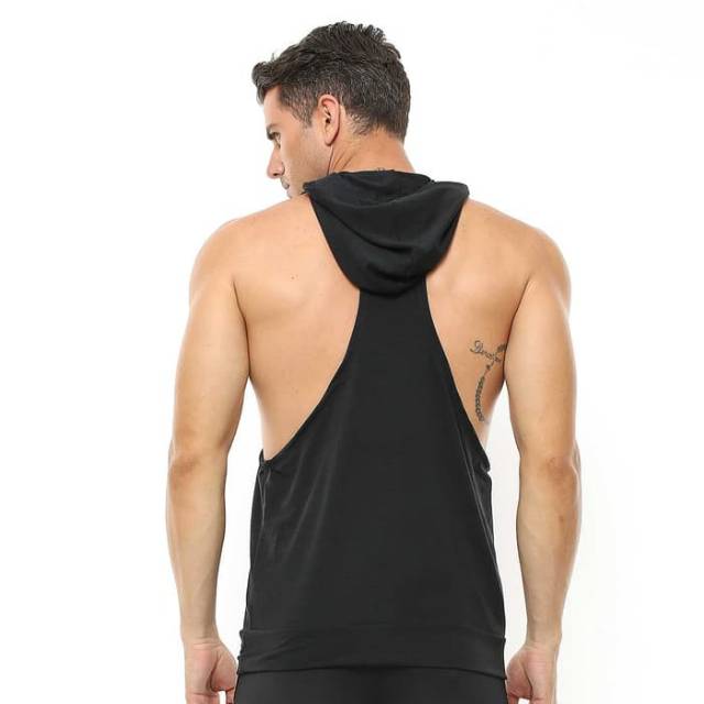 FVS-002HP Sleeveless hoodie sport fitness FLEX hitam