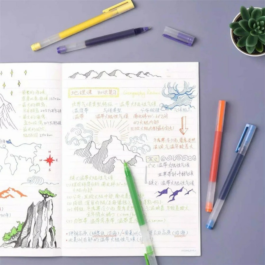

Mijia Gel Pen Color 5pcs Pulpen Warna