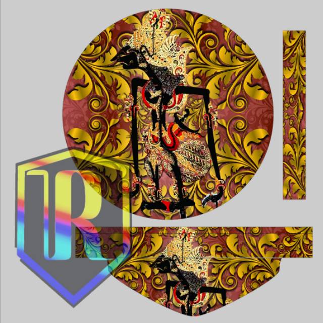 stiker tebok lovebird sticker decal wayang kresna krisna