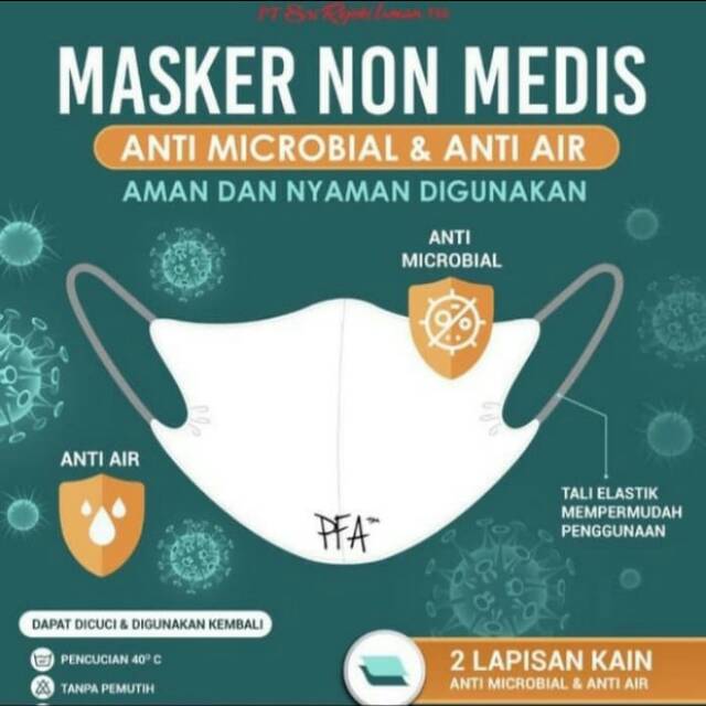 MASKER KAIN SRITEX ANTI AIR AMAN NYAMAN DIGUNAKAN 2 LAPIS READY STOCK ORIGINAL