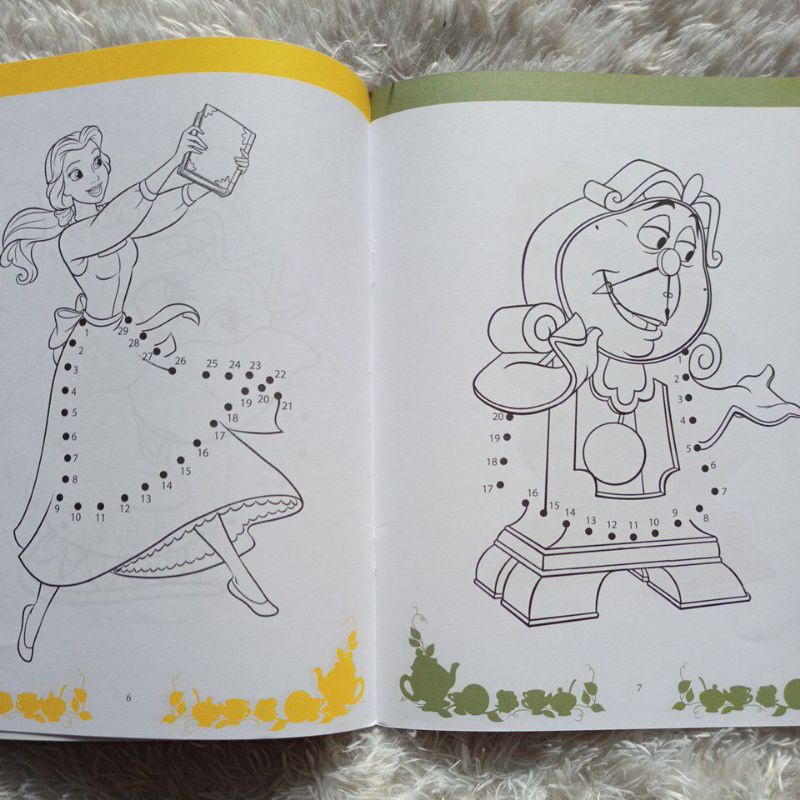 Buku Aktivitas Anak - Disney Princess Beauty and the Beast Dot to Dot Angka